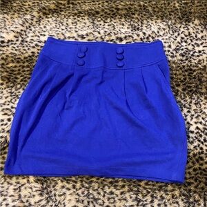 royal blue vintage forever twenty one buttons mini skirt BNWT